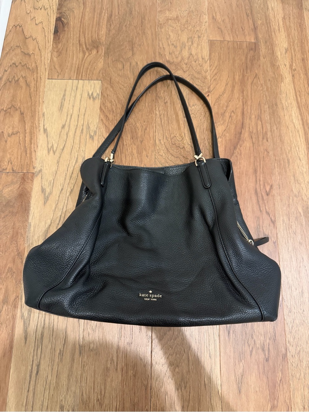 Kate Spade Black Leather Slouchy Shoulder Bag